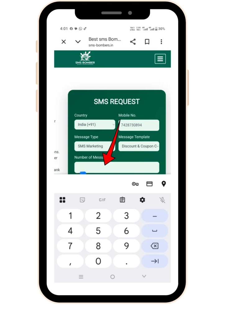 Fast & Free SMS Bomber Online Tool – Easy Prank Messaging 16 Sms-bomber-Screenshot-Enter-Number-of-Messages