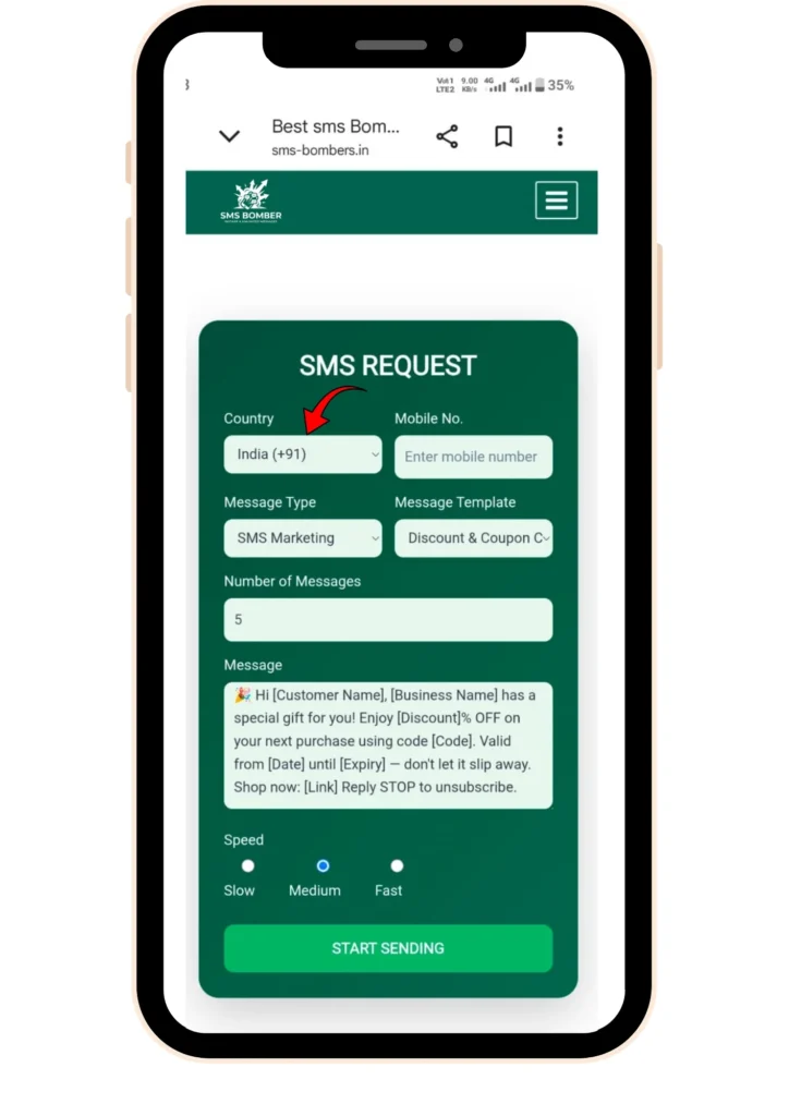 Fast & Free SMS Bomber Online Tool – Easy Prank Messaging 9 Sms-bomber-Scrrenshot-select-country